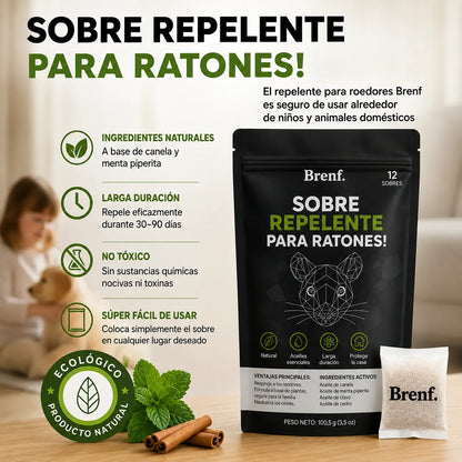 Coloque estas bolsitas en cualquier lugar donde se escondan los ratones y vea cómo desaparecen.