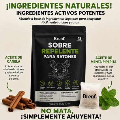 Coloque estas bolsitas en cualquier lugar donde se escondan los ratones y vea cómo desaparecen.